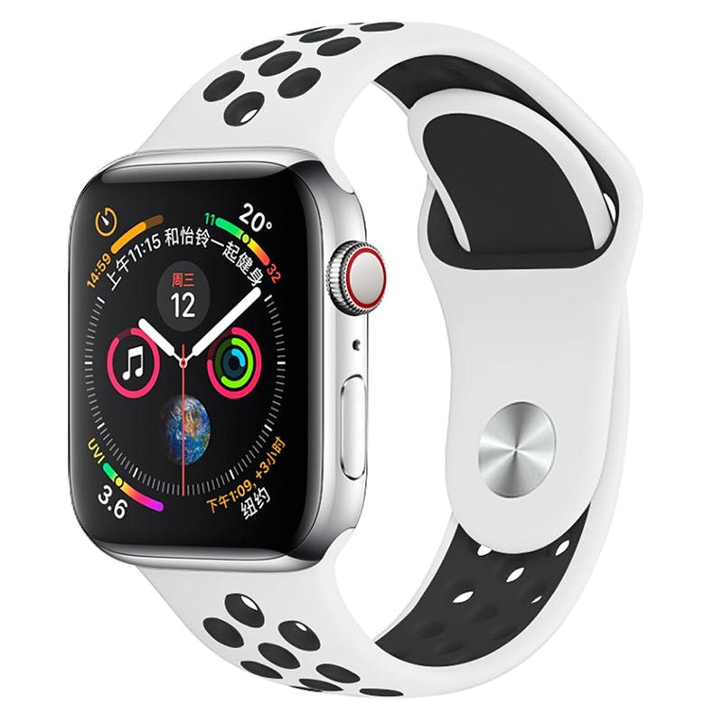 Pulseira Desportiva Apple Watch 42 | 44mm - Compatível com Apple Watch 3 | 4 | 5 | 6 | SE (Branco)