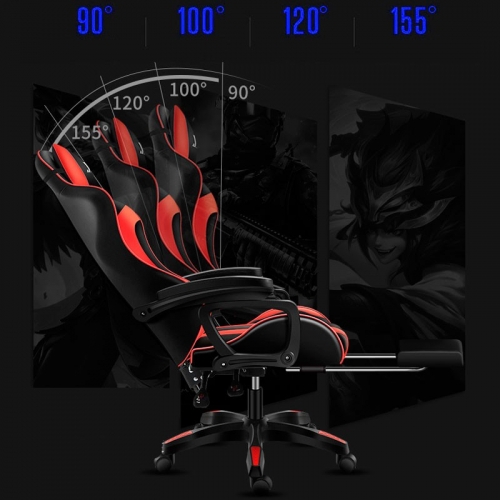 Cadeira Gaming PowerGaming Massagem 7 pontos Vermelho / Preto Apoio para os pés