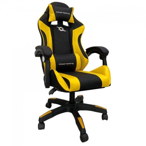 Cadeira Gaming PowerGaming Preto/Amarelo