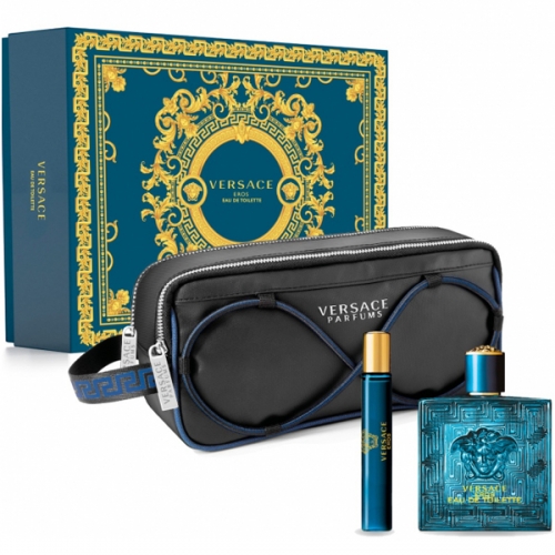 Versace Eros pour Homme Eau de Toilette 100ml + Eau de Toilette 10ml + Necessaire Coffret