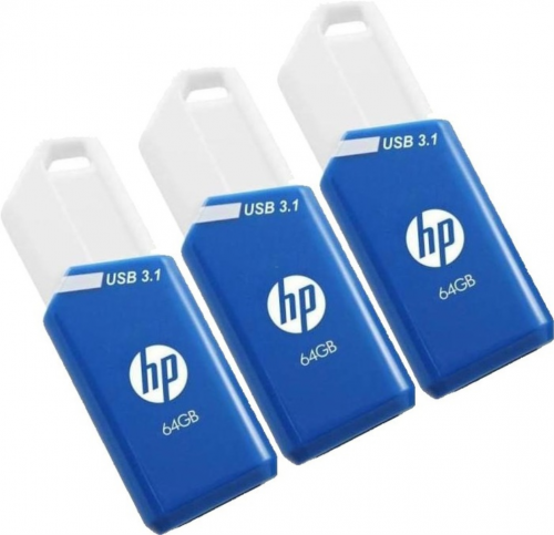 PENDRIVE USB 3.1 HP 64GB X755W PACK DE 3 AZUL