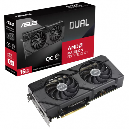 PLACA GRAFICA ASUS DUAL RX 7800XT OC 16GB GAMING 