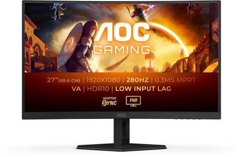 Monitor Curvo AOC Gaming C27G4ZXE VA 27" FHD 16:9 280Hz Adaptive-Sync