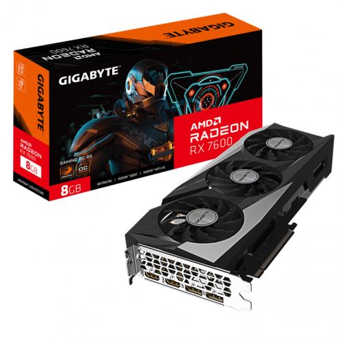 PLACA GRAFICA GIGABYTE RADEON RX 7600 GAMING OC 8GB DDR6