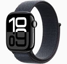 APPLE WATCH SERIES 10 42MM JET BLACK ALUMINIUM CASE WITH BLACK SPORT BAND M/L GPS 