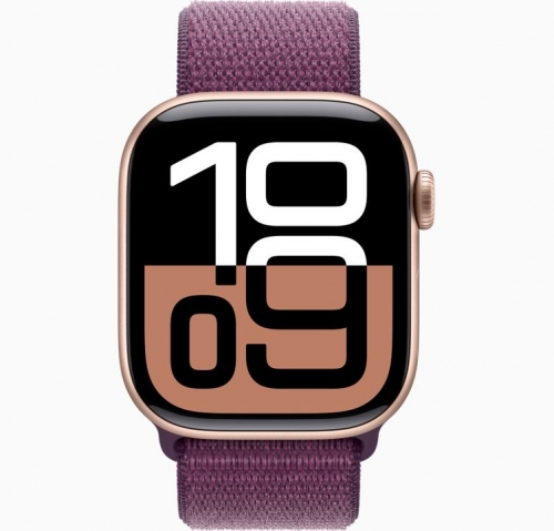 APPLE WATCH SERIES 10 42MM ROSE GOLD ALUMINIUM CASE WITH LIGHT BLUSH SPORT BAND M/L GPS 